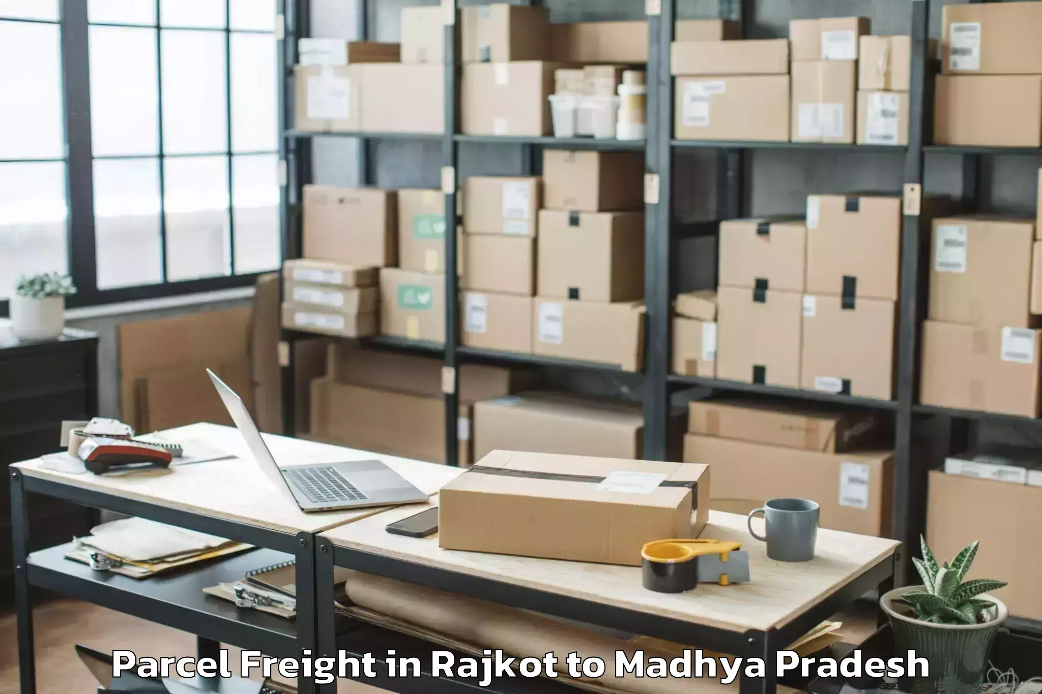 Affordable Rajkot to Khurai Parcel Freight